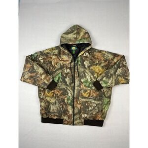 Cabelas Hunting Coat Mens 3XL Advantage Timbe Quilted Lined Full Zip Hooded